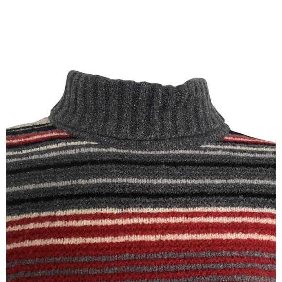 1990s Vintage Field Gear Striped Turtleneck Sweater - Picture 3 of 7